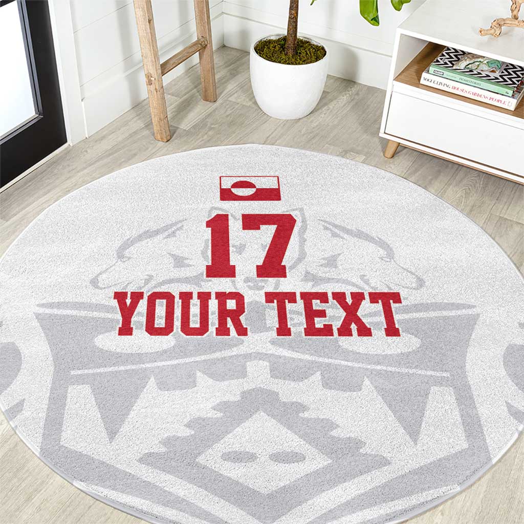 Custom Greenland Football Round Carpet Polar-Bamserne 2022 Version