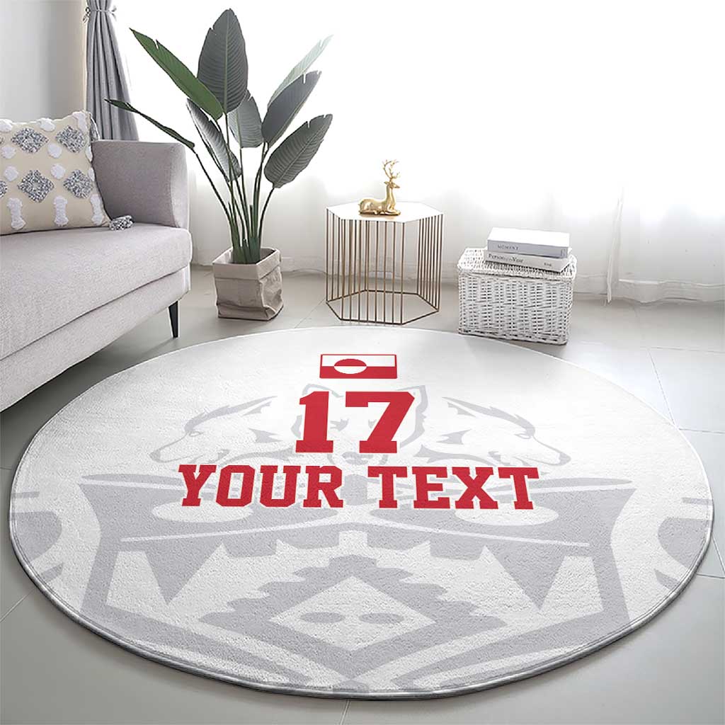 Custom Greenland Football Round Carpet Polar-Bamserne 2022 Version