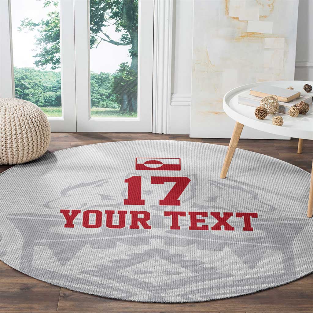 Custom Greenland Football Round Carpet Polar-Bamserne 2022 Version