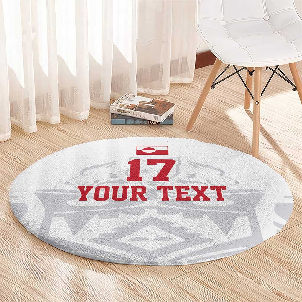 Custom Greenland Football Round Carpet Polar-Bamserne 2022 Version