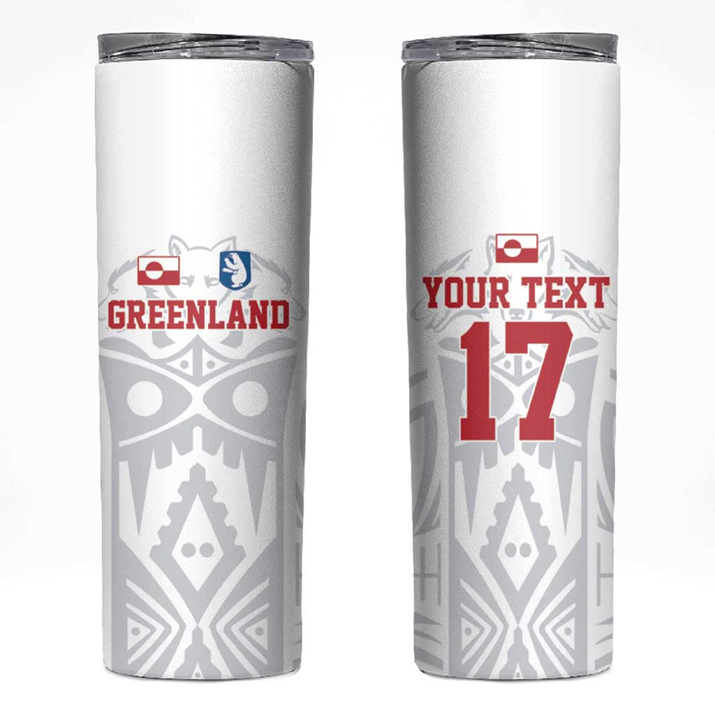 Custom Greenland Football Skinny Tumbler Polar-Bamserne 2022 Version