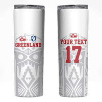 Custom Greenland Football Skinny Tumbler Polar-Bamserne 2022 Version