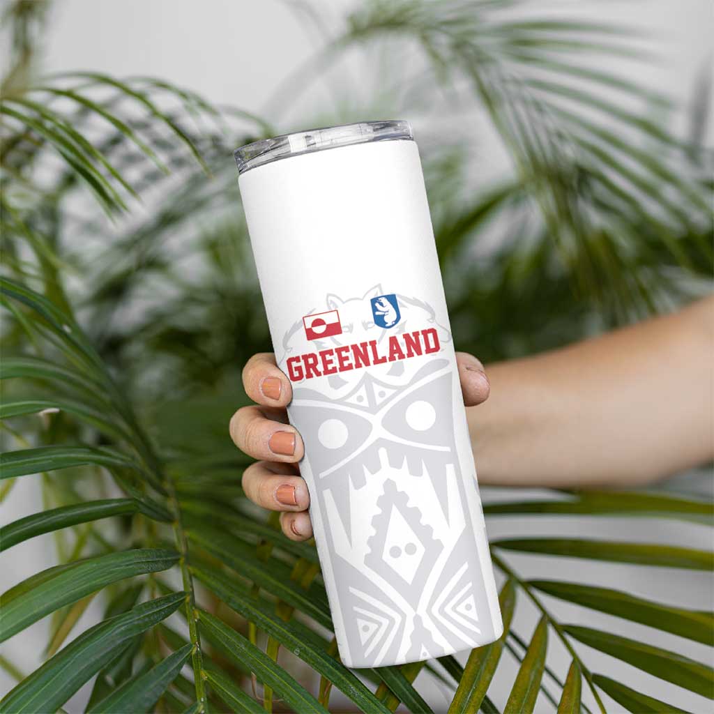Custom Greenland Football Skinny Tumbler Polar-Bamserne 2022 Version