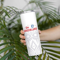 Custom Greenland Football Skinny Tumbler Polar-Bamserne 2022 Version