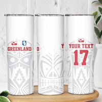 Custom Greenland Football Skinny Tumbler Polar-Bamserne 2022 Version