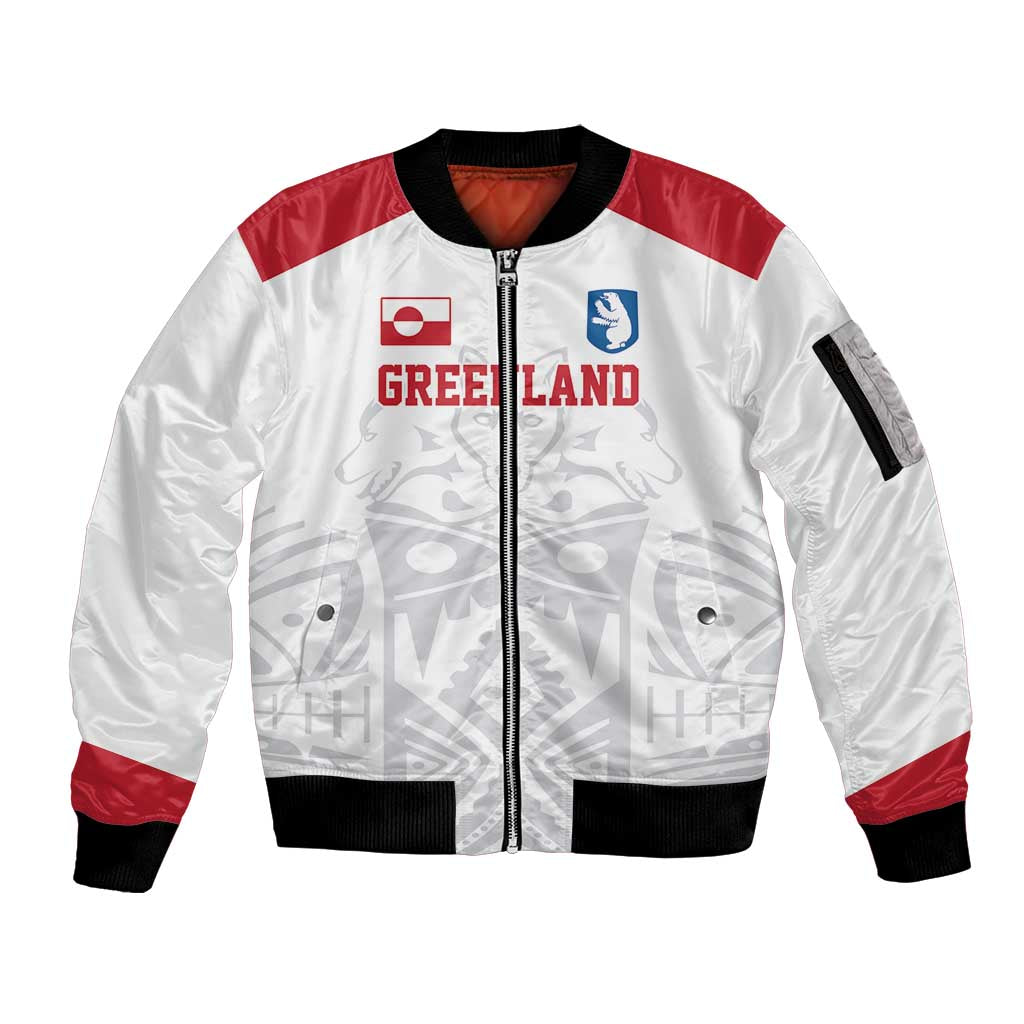 Custom Greenland Football Sleeve Zip Bomber Jacket Polar-Bamserne 2022 Version