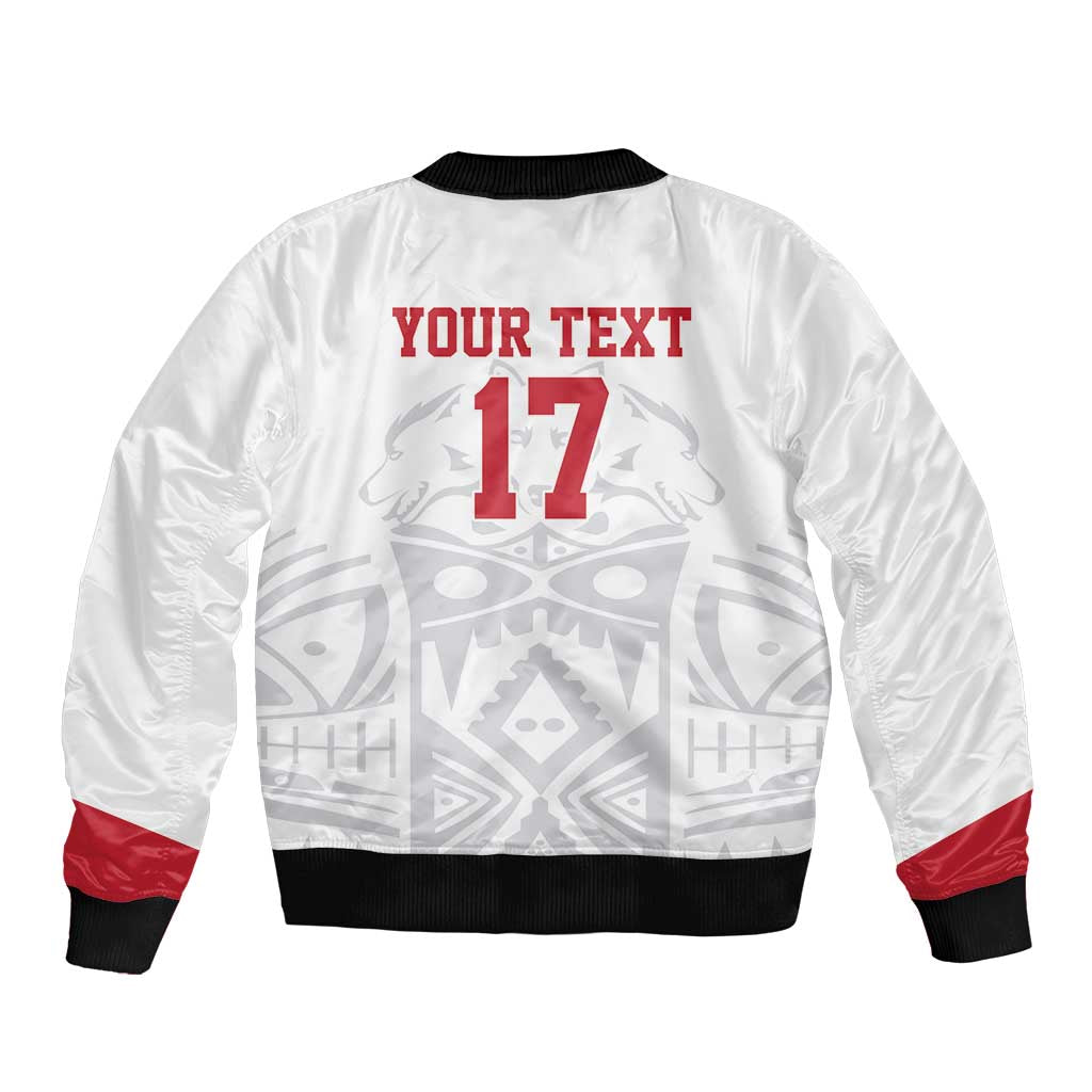 Custom Greenland Football Sleeve Zip Bomber Jacket Polar-Bamserne 2022 Version