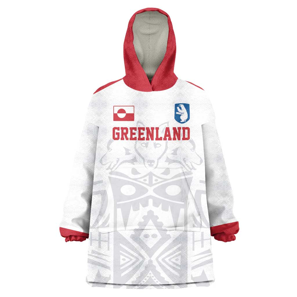 Custom Greenland Football Wearable Blanket Hoodie Polar-Bamserne 2022 Version