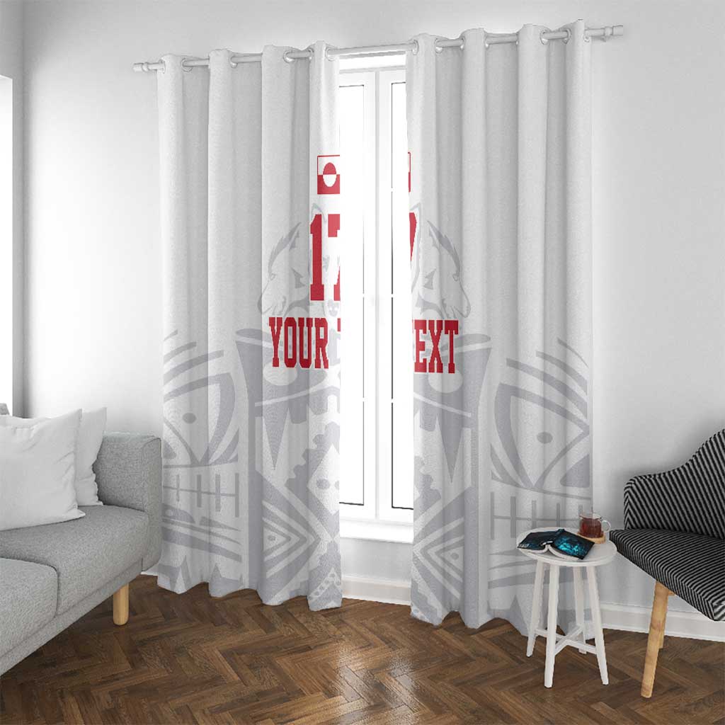Custom Greenland Football Window Curtain Polar-Bamserne 2022 Version