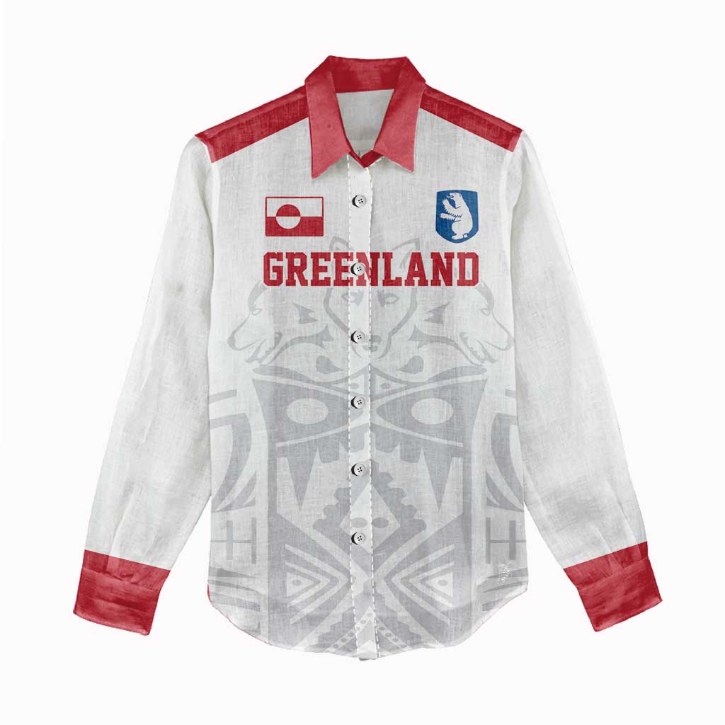Custom Greenland Football Women Casual Shirt Polar-Bamserne 2022 Version