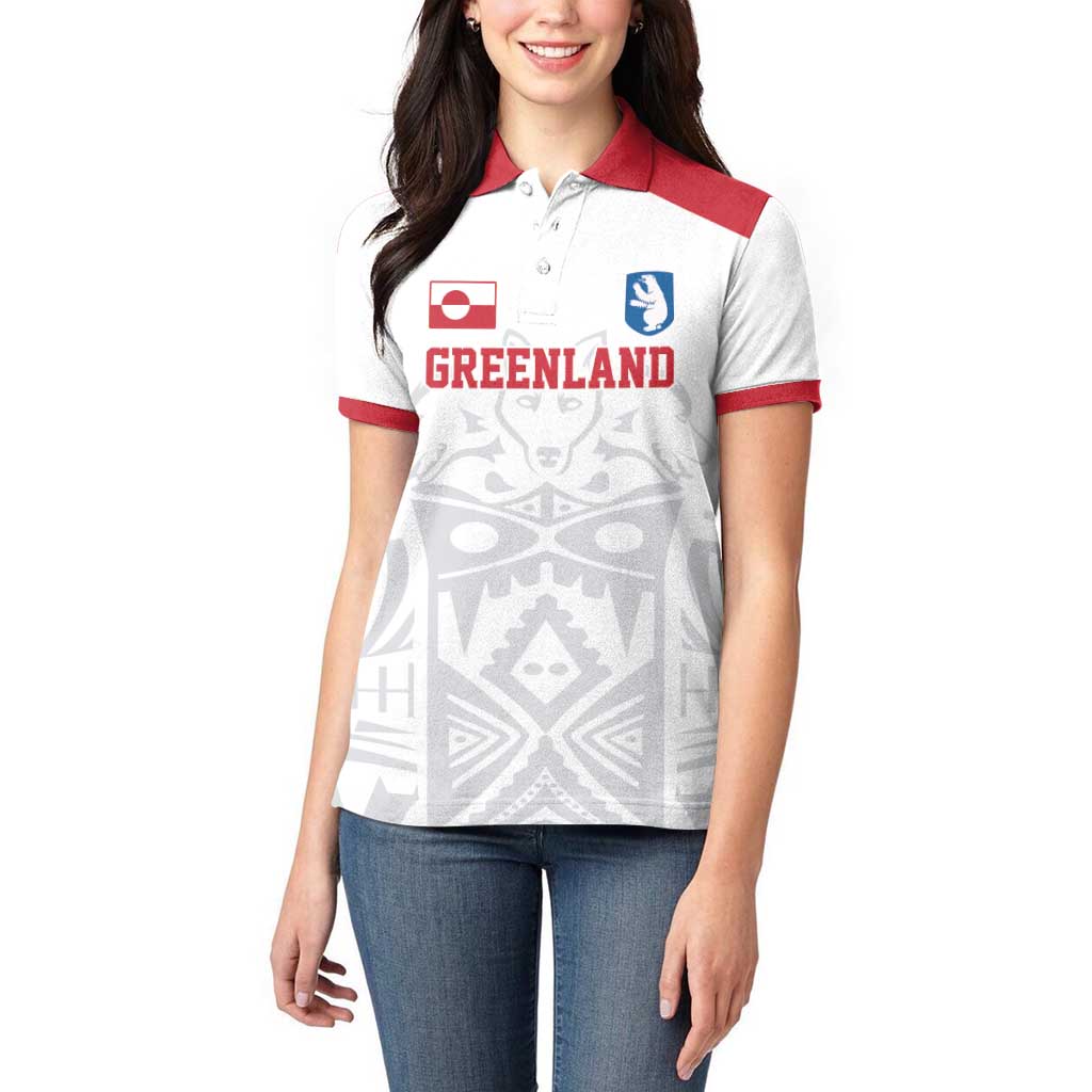 Custom Greenland Football Women Polo Shirt Polar-Bamserne 2022 Version