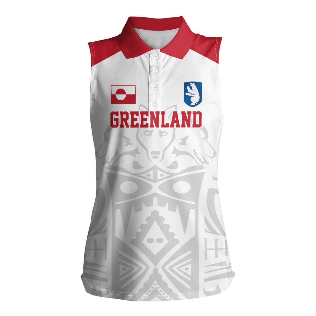 Custom Greenland Football Women Sleeveless Polo Shirt Polar-Bamserne 2022 Version