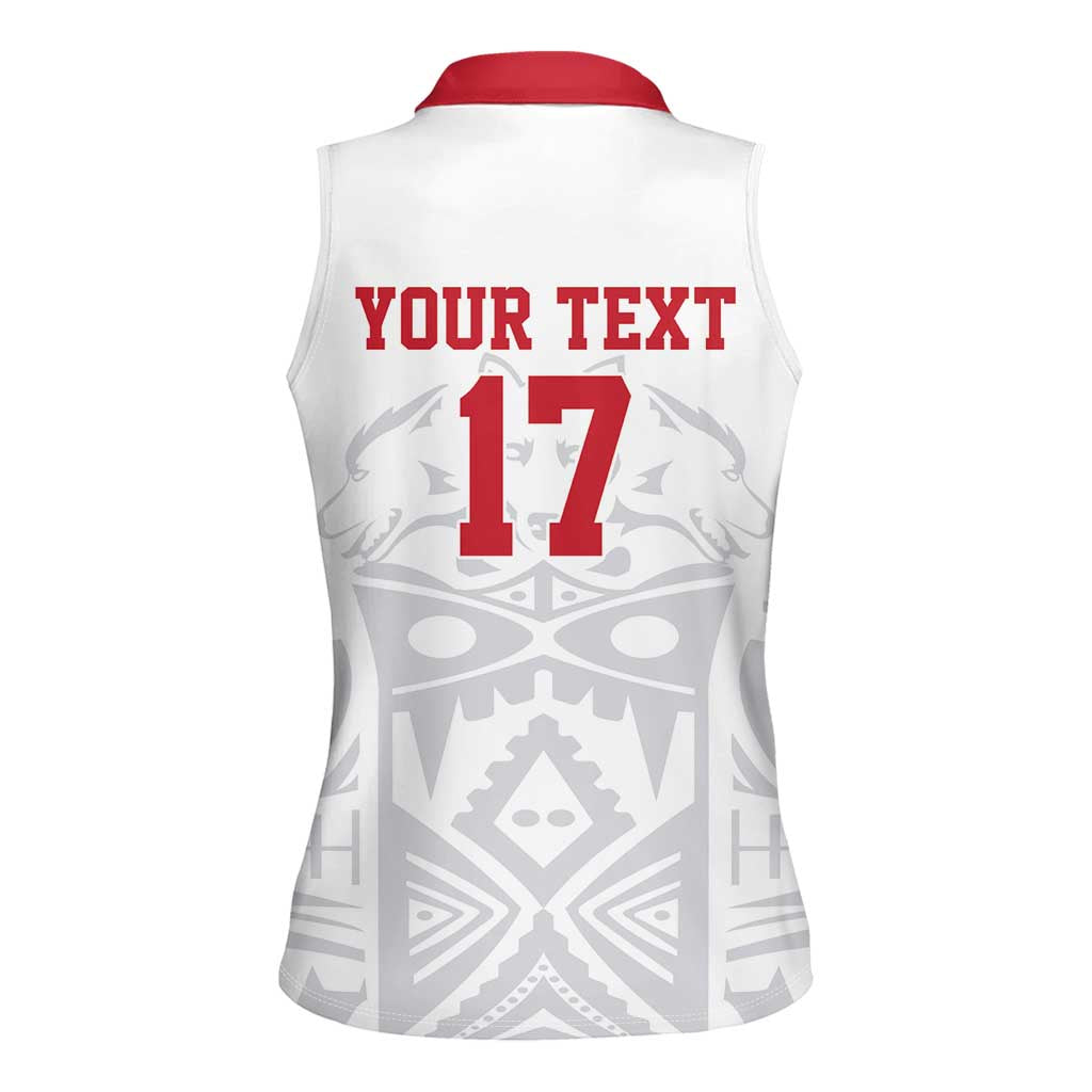 Custom Greenland Football Women Sleeveless Polo Shirt Polar-Bamserne 2022 Version