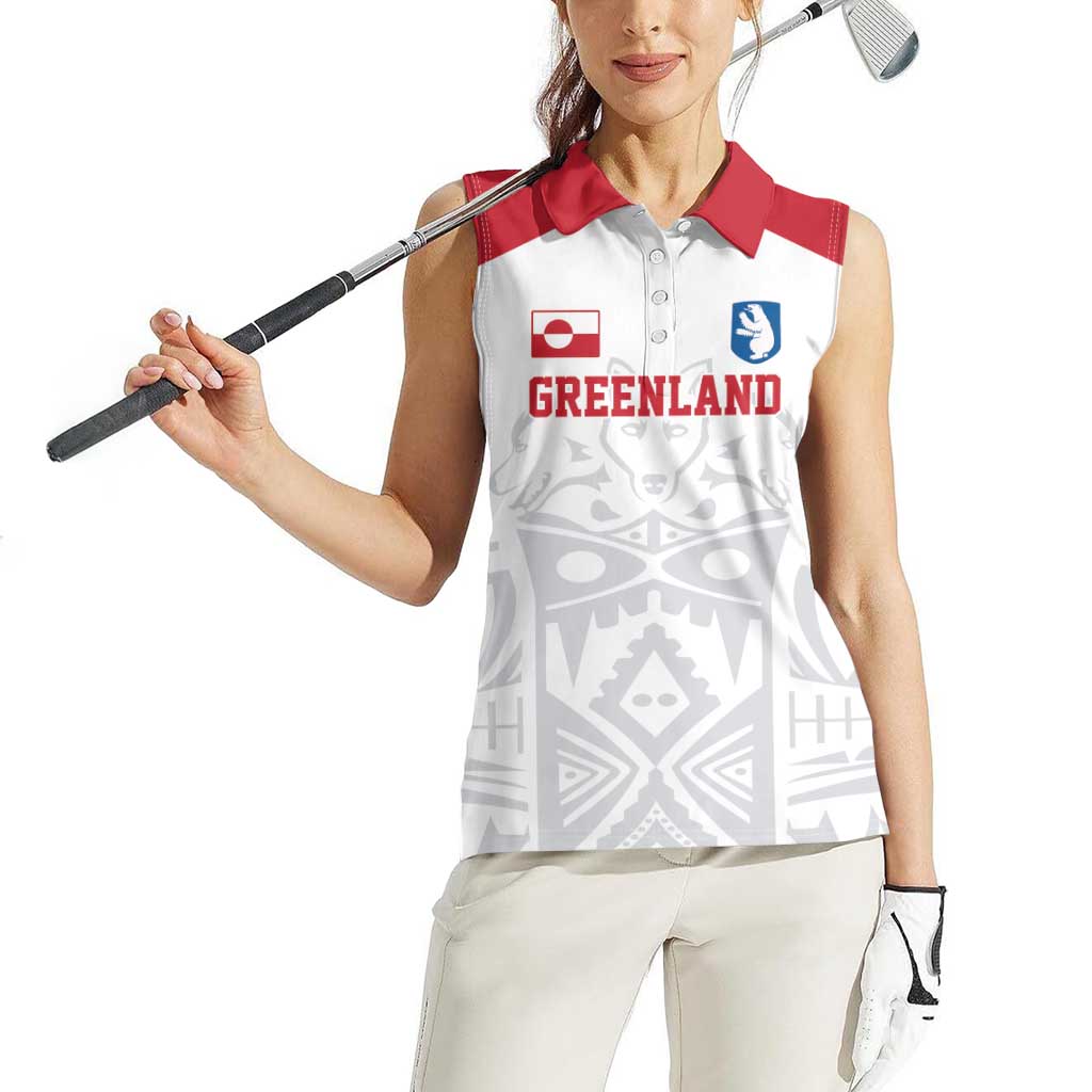 Custom Greenland Football Women Sleeveless Polo Shirt Polar-Bamserne 2022 Version