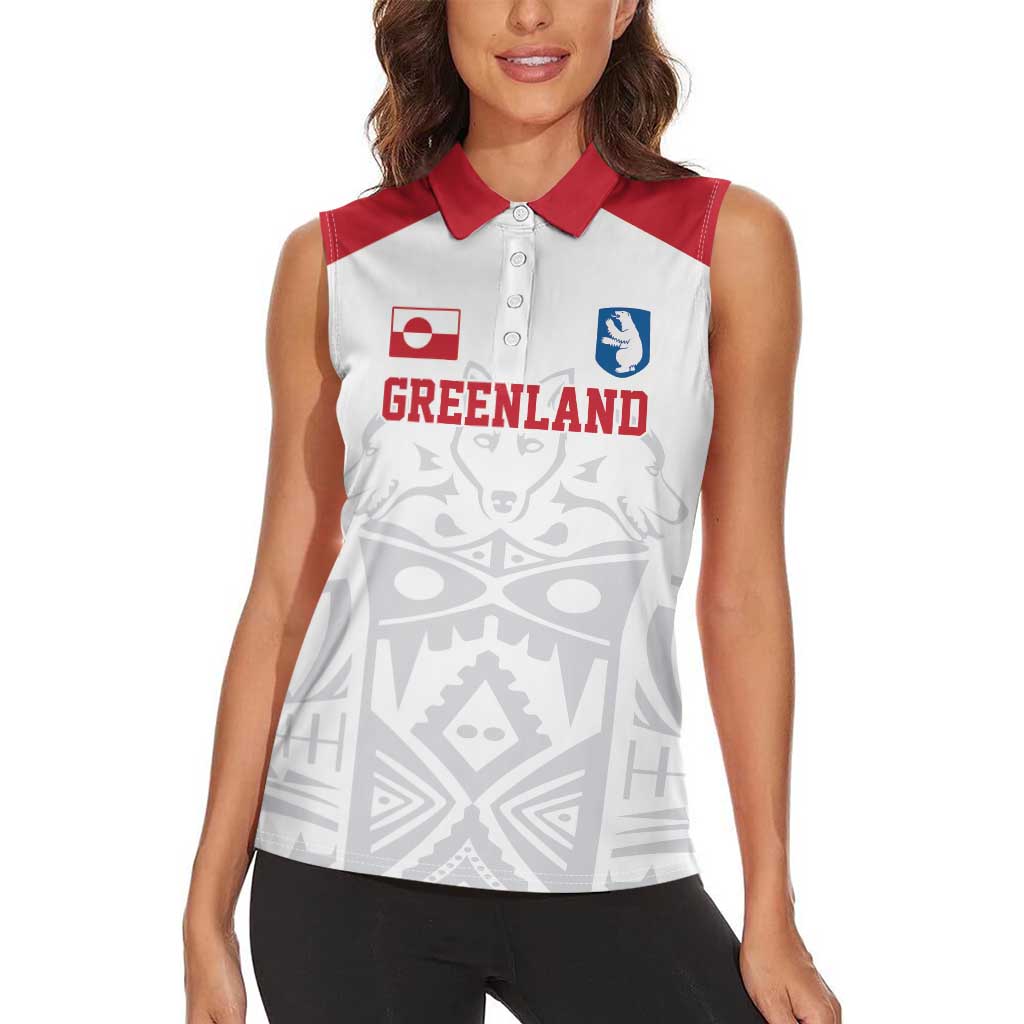 Custom Greenland Football Women Sleeveless Polo Shirt Polar-Bamserne 2022 Version