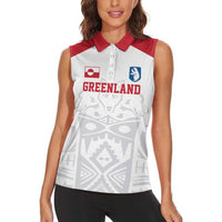 Custom Greenland Football Women Sleeveless Polo Shirt Polar-Bamserne 2022 Version