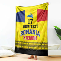 Custom Romania Rugby Go Champions Blanket Romanian Traditional Patern