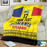 Custom Romania Rugby Go Champions Blanket Romanian Traditional Patern