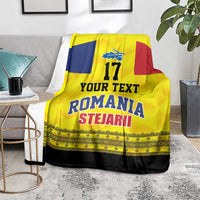 Custom Romania Rugby Go Champions Blanket Romanian Traditional Patern