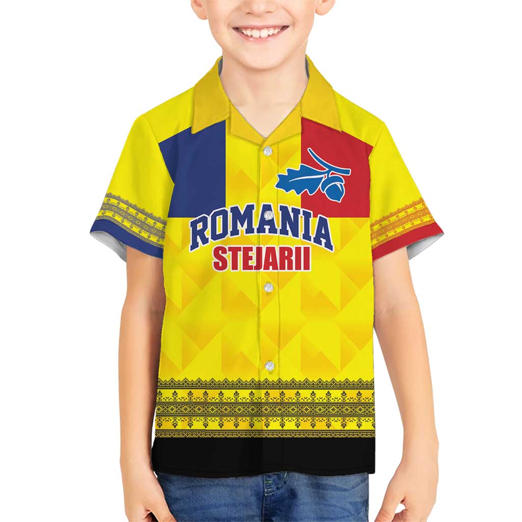 Custom Romania Rugby Go Champions Family Matching Puletasi and Hawaiian Shirt Romanian Traditional Patern