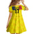 Custom Romania Rugby Go Champions Kid Short Sleeve Dress Romanian Traditional Patern