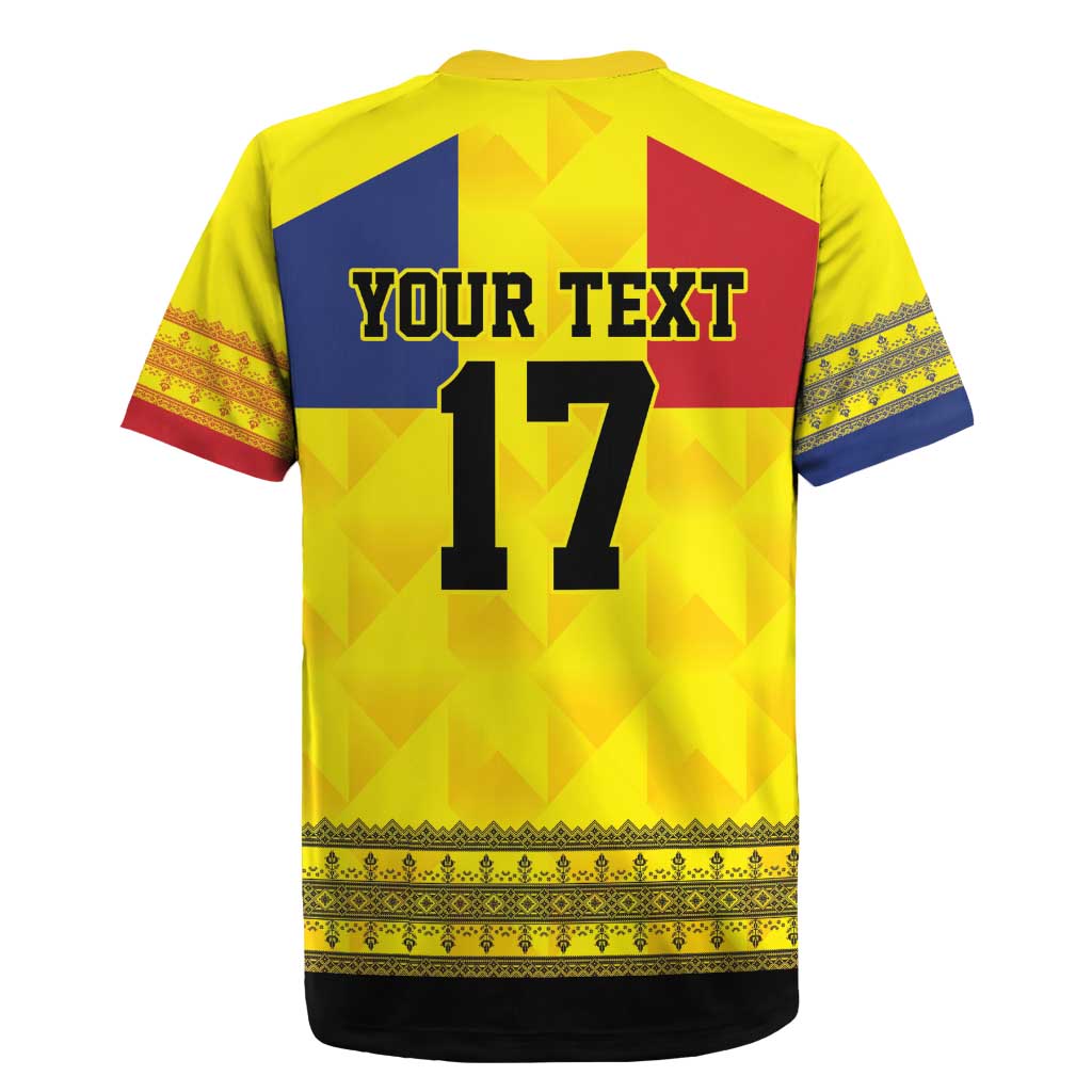 Custom Romania Rugby Go Champions Rugby Jersey Romanian Traditional Patern