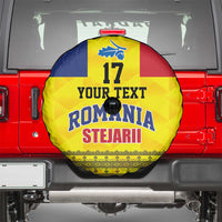 Custom Romania Rugby Go Champions Spare Tire Cover Romanian Traditional Patern
