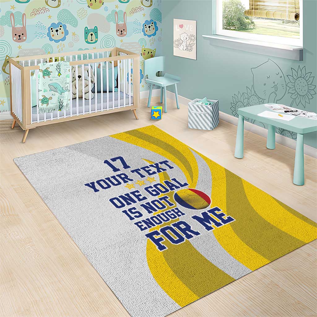 Custom Romania Football With Eagle Mascot Area Rug Sporty Style