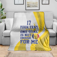 Custom Romania Football With Eagle Mascot Blanket Sporty Style