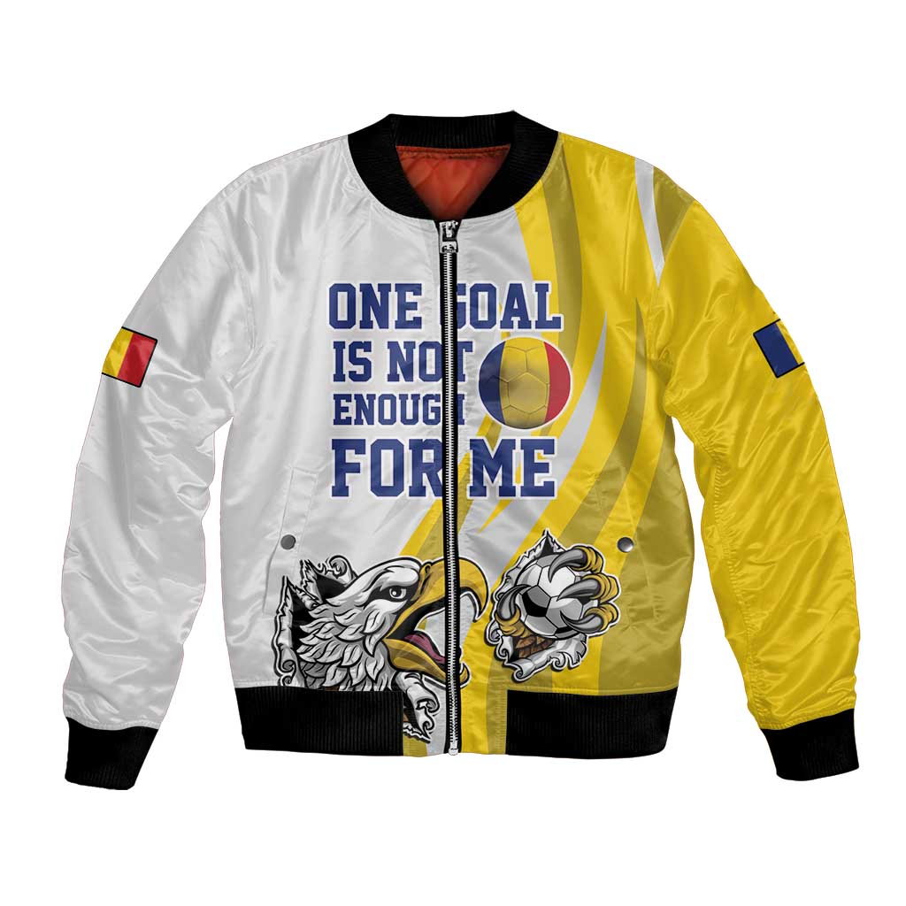 Custom Romania Football With Eagle Mascot Bomber Jacket Sporty Style