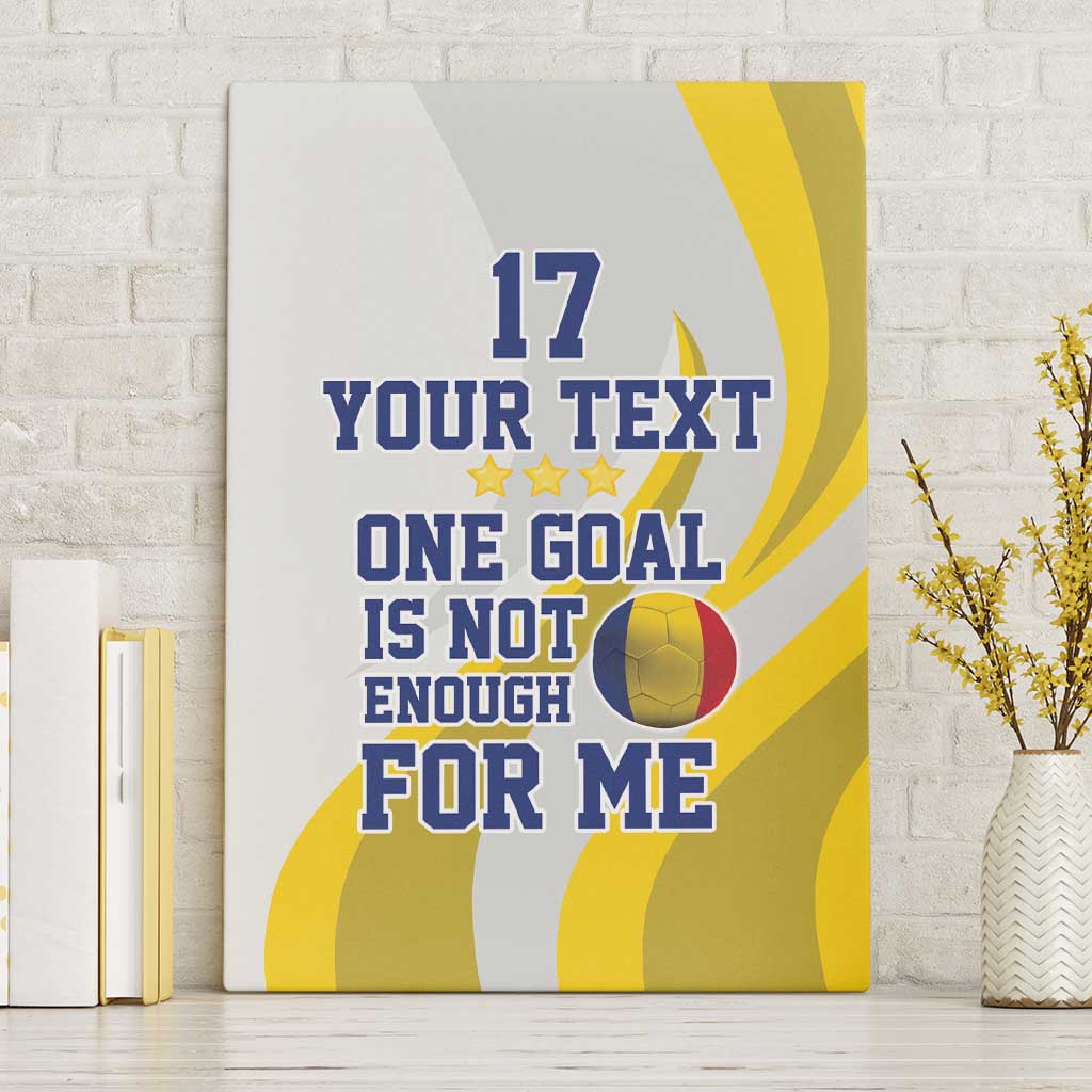 Custom Romania Football With Eagle Mascot Canvas Wall Art Sporty Style