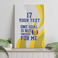 Custom Romania Football With Eagle Mascot Canvas Wall Art Sporty Style