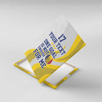 Custom Romania Football With Eagle Mascot Canvas Wall Art Sporty Style