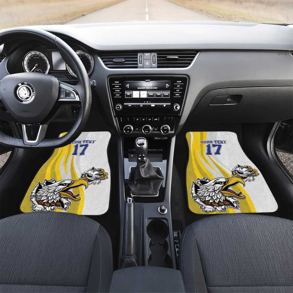 Custom Romania Football With Eagle Mascot Car Mats Sporty Style