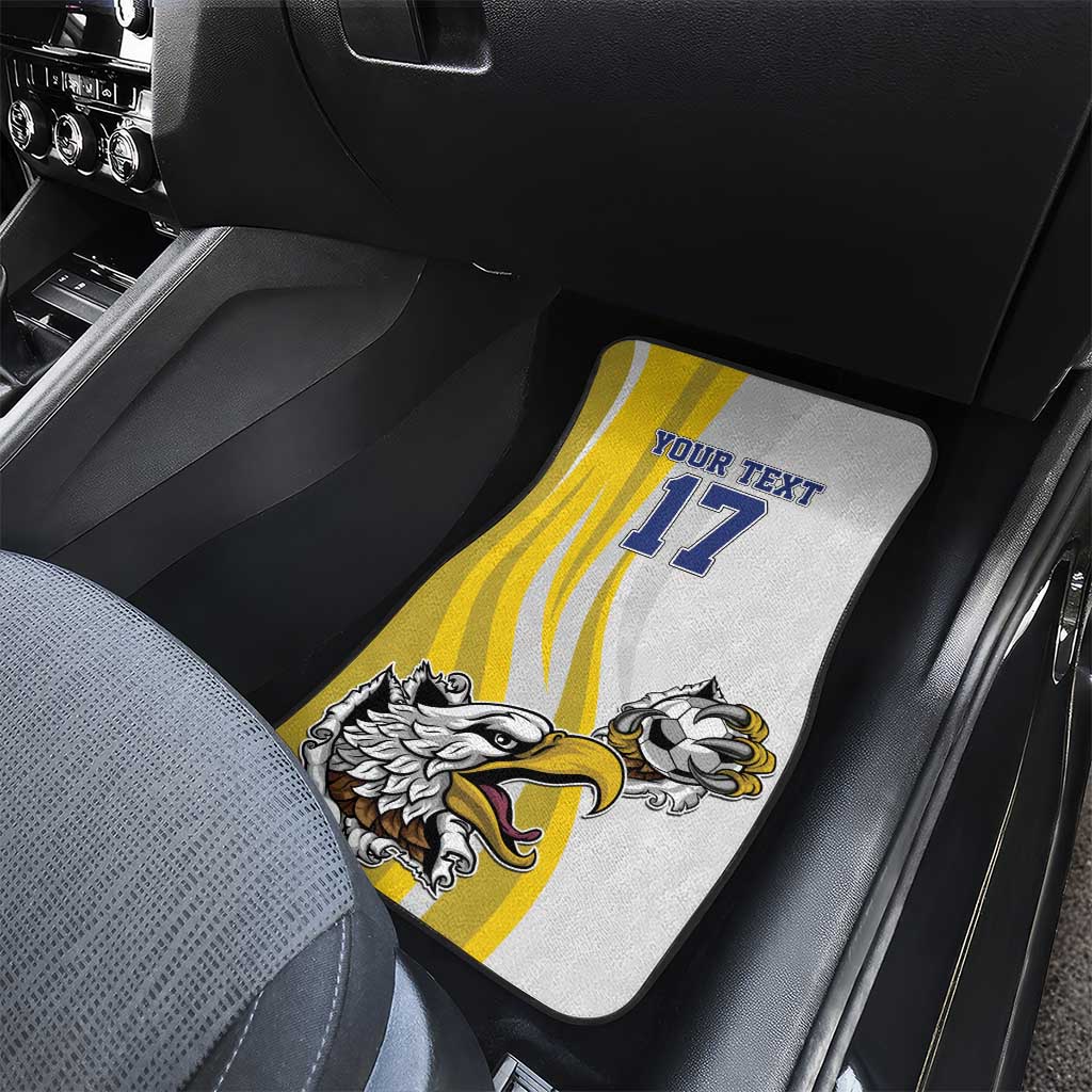 Custom Romania Football With Eagle Mascot Car Mats Sporty Style