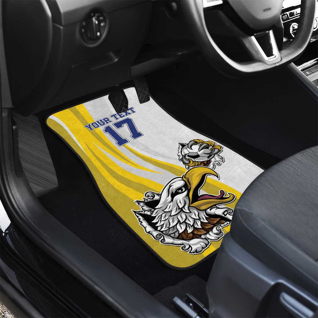 Custom Romania Football With Eagle Mascot Car Mats Sporty Style