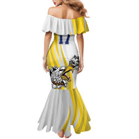 Custom Romania Football With Eagle Mascot Family Matching Mermaid Dress and Hawaiian Shirt Sporty Style