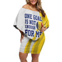 Custom Romania Football With Eagle Mascot Family Matching Off Shoulder Short Dress and Hawaiian Shirt Sporty Style