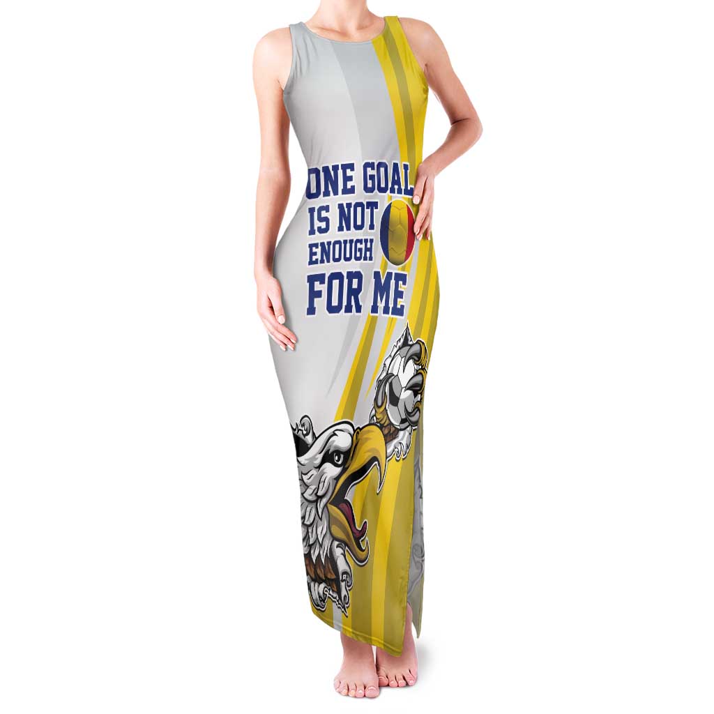 Custom Romania Football With Eagle Mascot Family Matching Tank Maxi Dress and Hawaiian Shirt Sporty Style