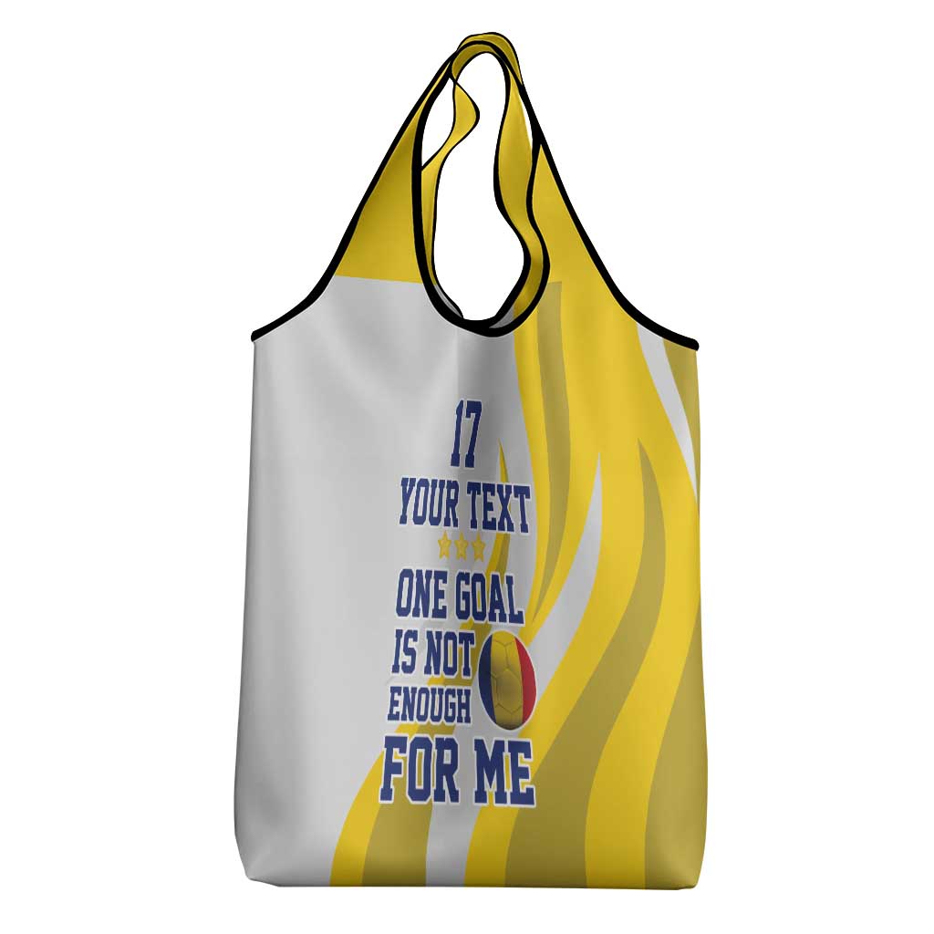 Custom Romania Football With Eagle Mascot Grocery Bag Sporty Style