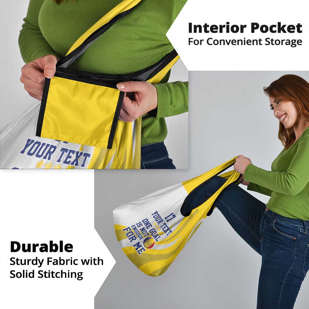 Custom Romania Football With Eagle Mascot Grocery Bag Sporty Style