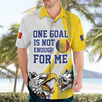 Custom Romania Football With Eagle Mascot Hawaiian Shirt Sporty Style