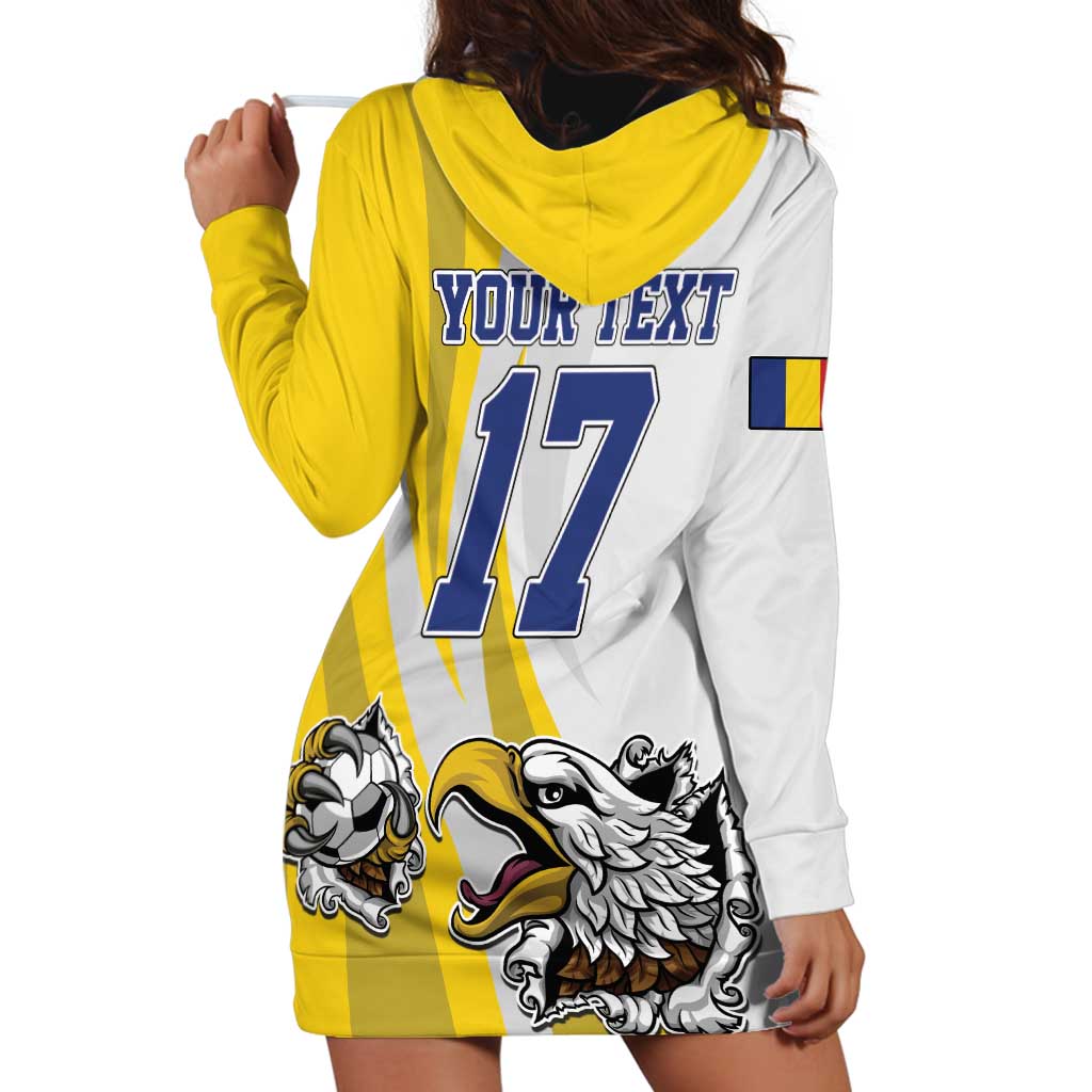Custom Romania Football With Eagle Mascot Hoodie Dress Sporty Style
