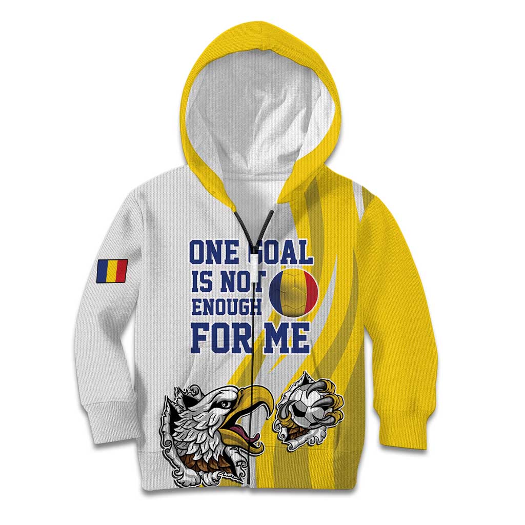 Custom Romania Football With Eagle Mascot Kid Hoodie Sporty Style