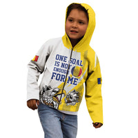 Custom Romania Football With Eagle Mascot Kid Hoodie Sporty Style