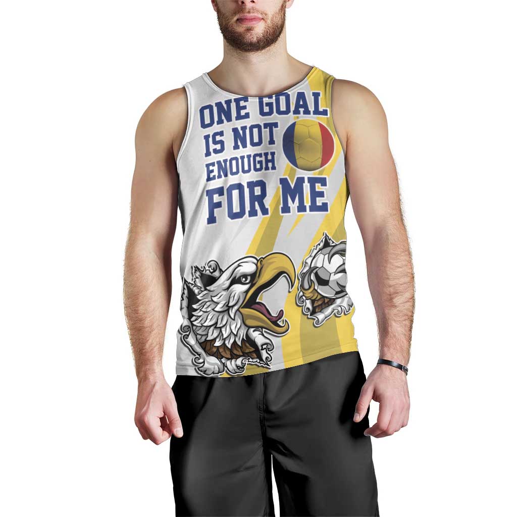 Custom Romania Football With Eagle Mascot Men Tank Top Sporty Style