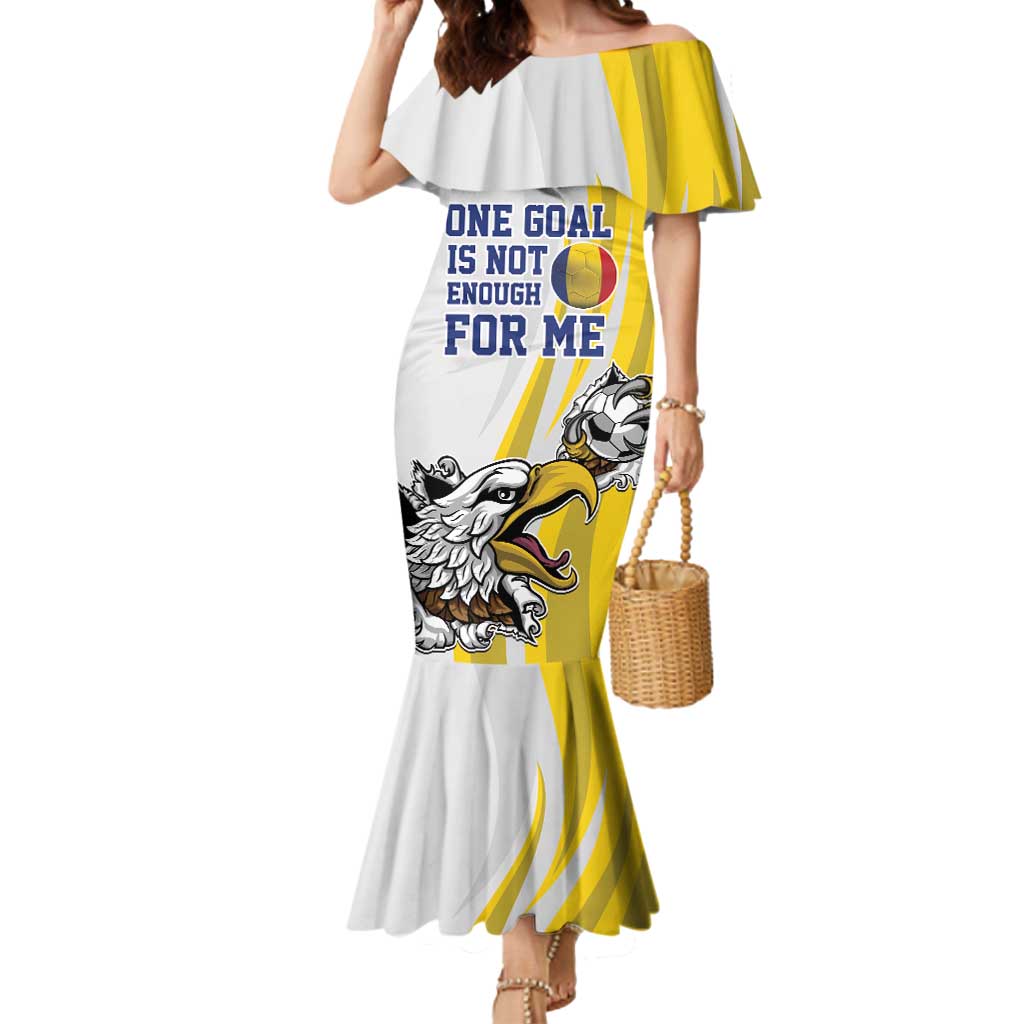 Custom Romania Football With Eagle Mascot Mermaid Dress Sporty Style
