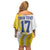 Custom Romania Football With Eagle Mascot Off Shoulder Short Dress Sporty Style