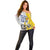 Custom Romania Football With Eagle Mascot Off Shoulder Sweater Sporty Style