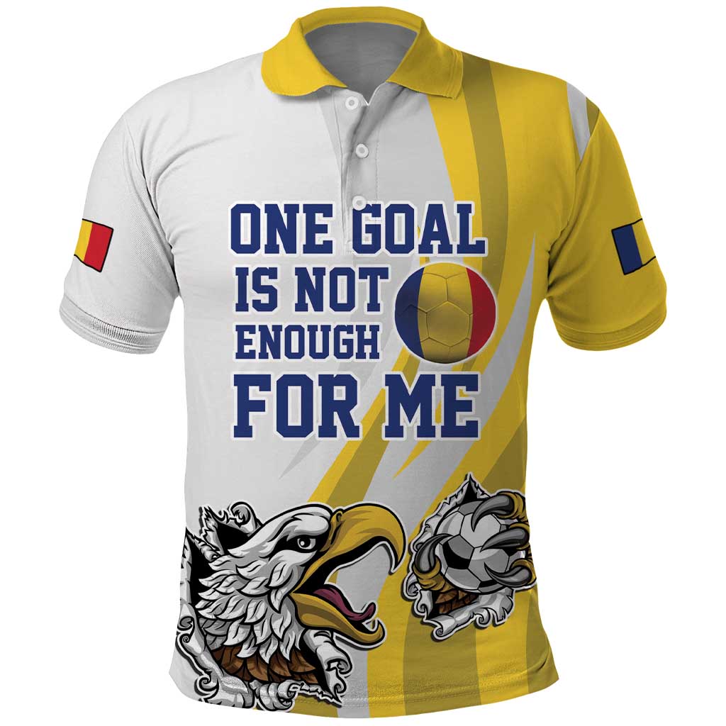 Custom Romania Football With Eagle Mascot Polo Shirt Sporty Style